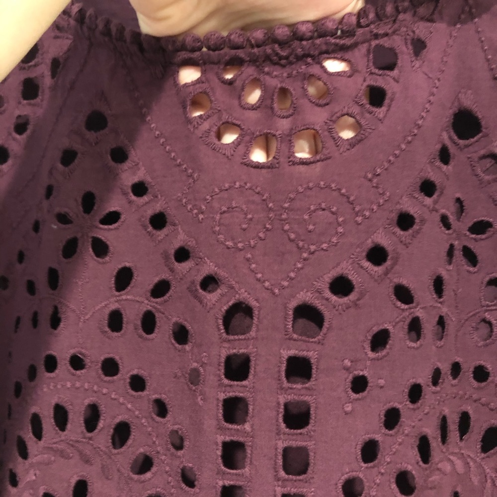 Porridge Clothing Plum Eyelet Top - Anthropologie - Picture 4 of 10